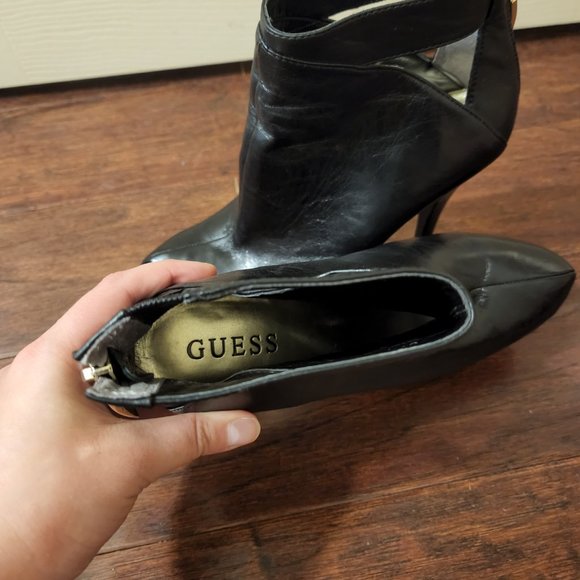 Black Patent Leather Stiletto Ankle Boot - Picture 5 of 7